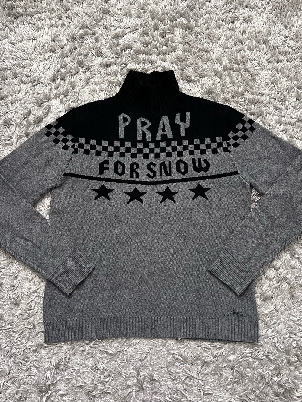 Jet Set Turtleneck Sweater - 'Pray for Snow'